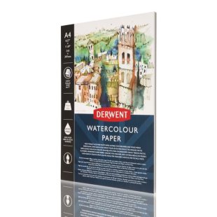Скицник за Акварел с Гладка Хартия Derwent : 300 gsm : 12 листа : А4