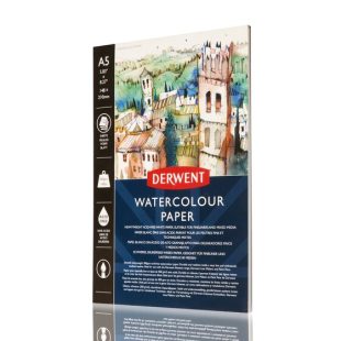 Скицник за Акварел с Гладка Хартия Derwent : 300 gsm : 12 листа : А5