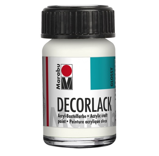High Gloss Acrylic Paint Marabu Decorlack 070 White Slanchogled