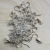 Кукички за Обеци : 15 x 25 mm : Сребристи : 50 Броя