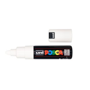 Posca Marker : PC-7M : Bullet Tip : 4.5 - 5.5 mm : White