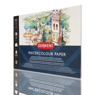 Скицник за Акварел с Гладка Хартия Derwent : 300 gsm : 12 листа : А3
