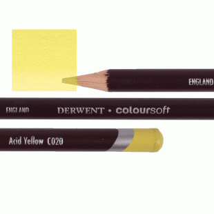 Derwent Coloursoft Coloured Pencil C020 Acid Yellow