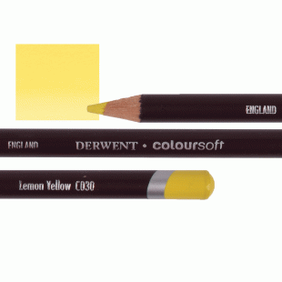 Derwent Coloursoft Coloured Pencil C030 Lemon Yellow