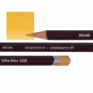 Derwent Coloursoft Coloured Pencil C050 Yellow Ochre
