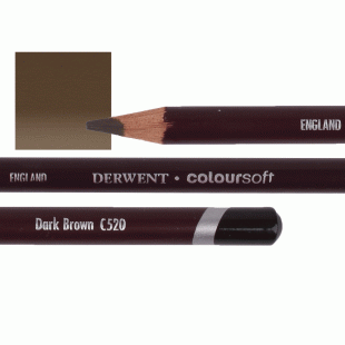 Derwent Coloursoft Coloured Pencil C520 Dark Brown