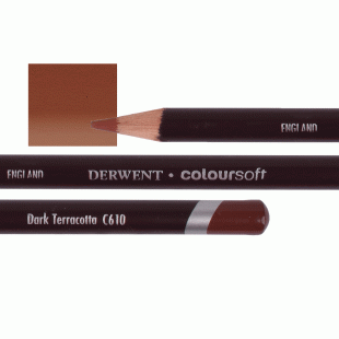 Derwent Coloursoft Coloured Pencil C610 Dark Terracotta