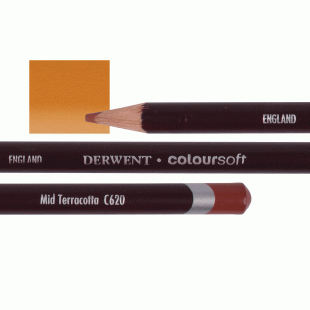 Derwent Coloursoft Coloured Pencil C620 Mid Terracotta