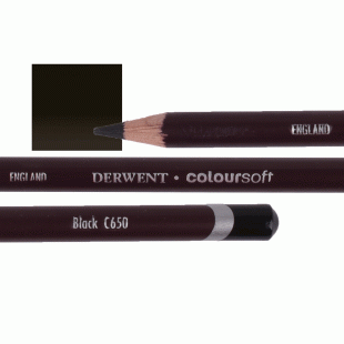 Derwent Coloursoft Coloured Pencil C650 Black