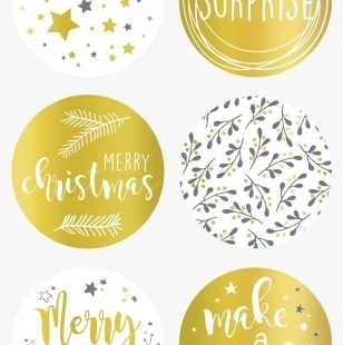 Stickers New Year Silver