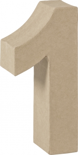 Freestanding Large Cardboard Number : 1