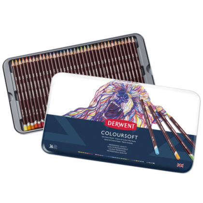 Derwent Coloursoft Colouring Pencils, Set of 36, Professional
