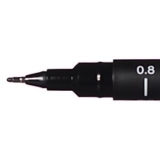 Uni Pin Fineliner Drawing Pen : Black : 0.8 mm