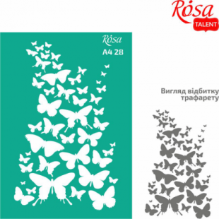 Reusable Self-Adhesive Stencil Rosa : 21 x 30 cm : Butterflies