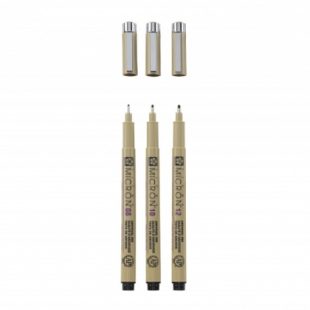 Тънкописци Pigma Micron : 3 Броя : Черни : 08-10-12
