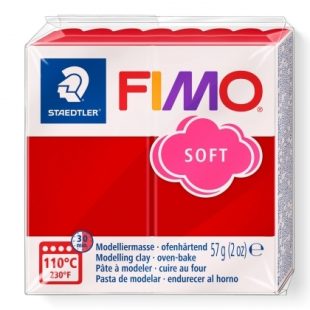 Полимерна Глина : Fimo Soft : 2P : Коледно Червена