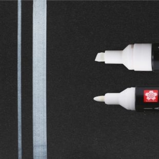 Акрилен Маркер : Sakura Permapaque : Двувръх : Бял