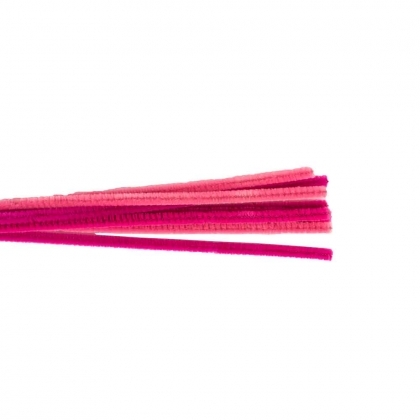 Long Pipe Cleaners : Pack of 10 : Mixed Pink Colours