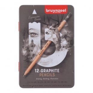 Bruynzeel Expression : Graphite Pencils : Tin 12 Soft