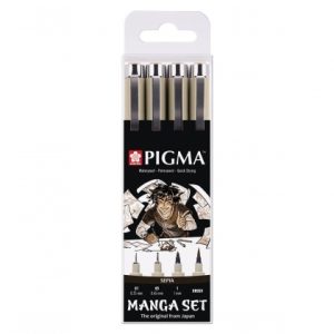 Sakura Pigma Micron : Fineliner Pens : Black : Set of 6