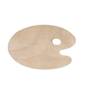 Дървена Палитра : Намаслена : 20 x 30 cm : Овална