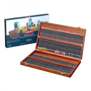 Derwent Procolour Colouring Pencils, Set of 72 in Wooden Gift Box, Professional Quality