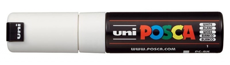 White Acrylic Paint Waterproof Marker Pen 8 mm Posca 8K