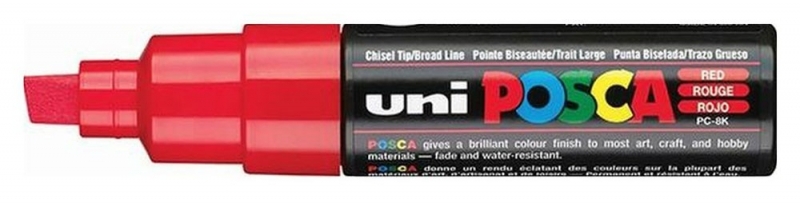 Uni POSCA PC-8K Broad Chisel Tip Paint Marker in Black | 8 mm