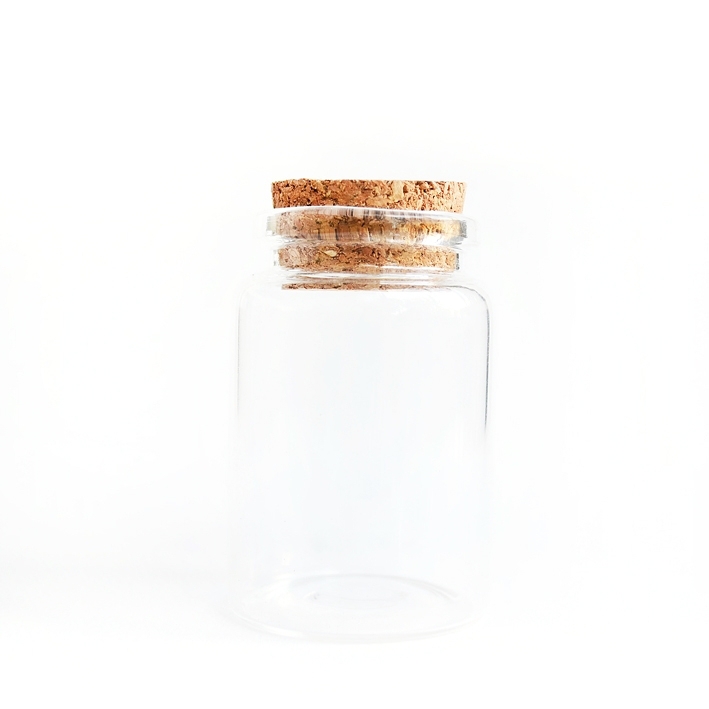 80ml Glass Bottles With Cork Small Transparent Mini Empty Glass
