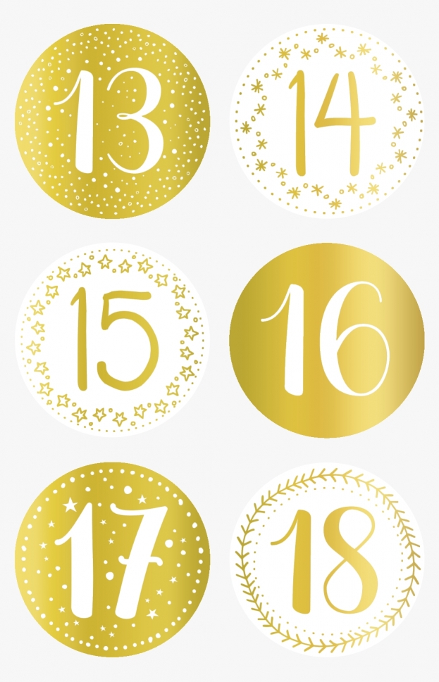 Gold Advent Calendar Numbers Stickers SHOP EXCLUSIVE 1 Foiled, Numbered 25  Days, December Countdown, Nordic, Scandinavian, Elegant 