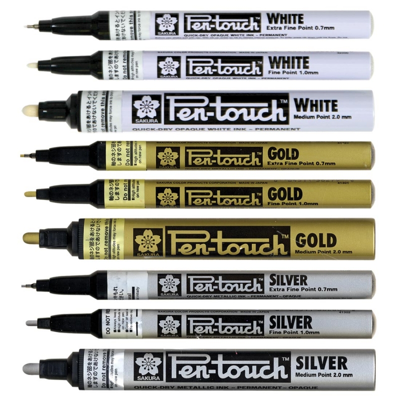 Sakura PenTouch Fine Marker - Silver