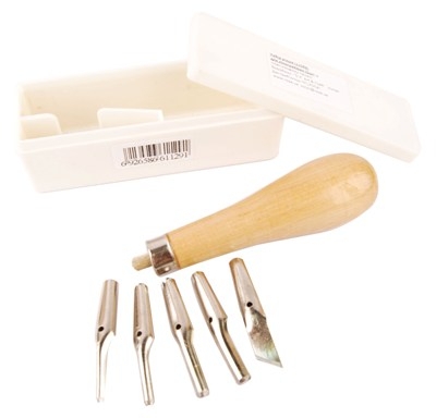 2 Small 5.5 Wood Carving Linoleum Cutting Tools Wood Handles