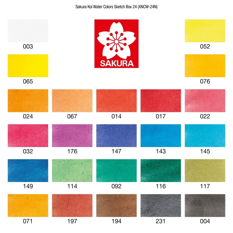 Koi Water Colors Pocket Field Sketch Box Set of 48