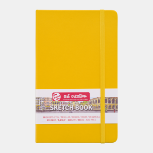 Talens : Art Creation : Notebook : 140 gsm : 80 Sheets : 13 x 21 cm : A5 : Golden Yellow Cover
