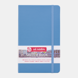 Talens : Art Creation : Notebook : 140 gsm : 80 Sheets : 13 x 21 cm : A5 : Light Blue Cover