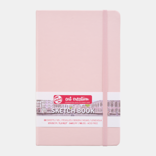 Talens : Art Creation : Notebook : 140 gsm : 80 Sheets : 13 x 21 cm : A5 : Pastel Pink Cover