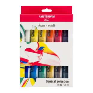 Акрилни Бои Amsterdam : 20 ml x 12 Цвята