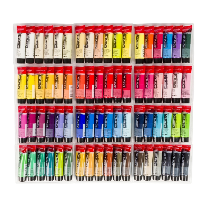 Amsterdam Acrylic Paint Sets, 24-Color Set – Rileystreet Art Supply