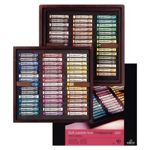 Rembrandt : Professional Soft Pastel Set of 90 : Compact Wooden Box : Portrait Selection