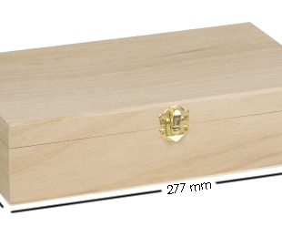 Flat Wooden Box : 27.7 x 16.5 x 7 cm