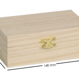 Wooden Box : 9 x 14 x 5.5 cm