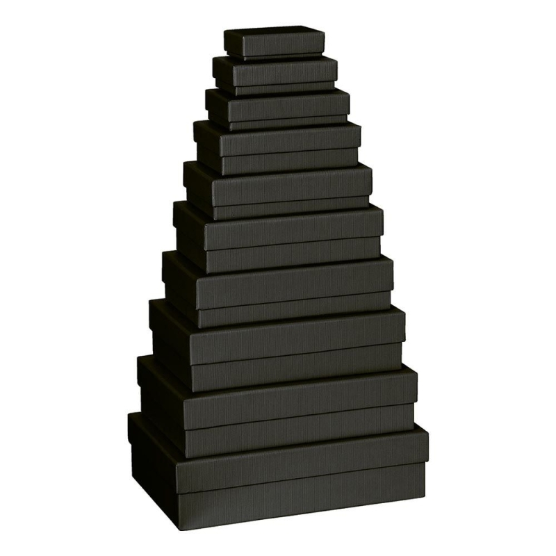 Stewo Stackable Gift Box Set of 10 Black