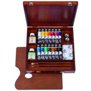 Wooden Box Oil Paint Set : Van Gogh : Inspiration : 14 Colours and Accessories