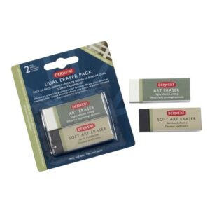 Non-Abrasive High-Performance Eraser Pack : Derwent : Technique & Artist :  2 Pcs