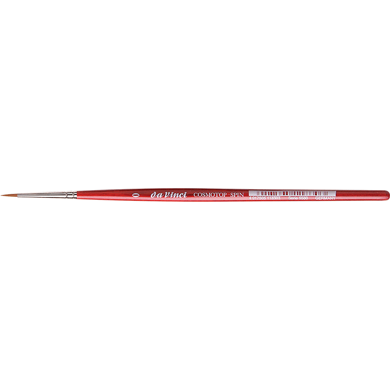 Da Vinci Série 5580 cosmotop - Lot de 8 pinceaux synthétiques pour Aquarelle, n ° 0/10, 0/5, 0/3, 0/2. 0, 2, 6, 12 .fabriqué en Allemagne