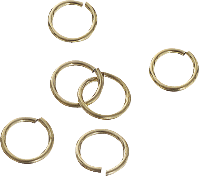 Metal Split Rings for Jewelry Making : Knorr Prandell : Open Clasp  Connectors : Ø 6,5 mm : 20 Pcs : Gold Alloy