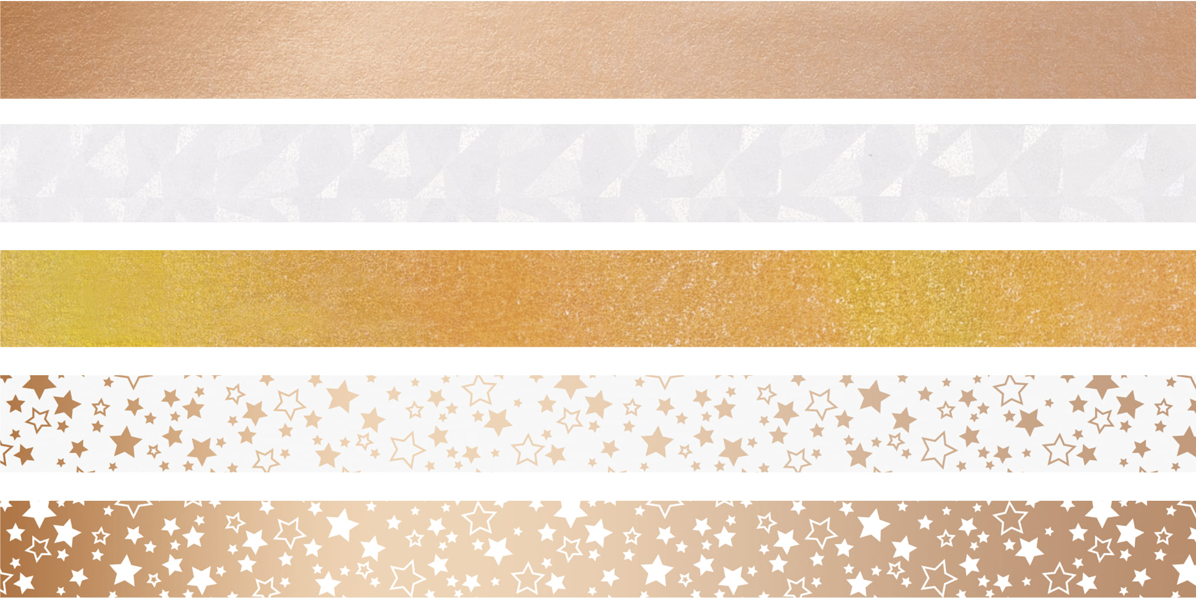 3 Skinny Gold Washi Tape [Motifs]