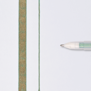 Sakura Gelly Roll Gel Pen : Shadow : 653 : Gold / Green