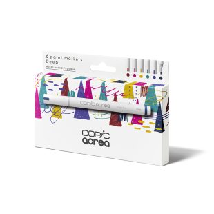 Acrylic Paint Markers : Copic Acrea : Set of 6 : Deep