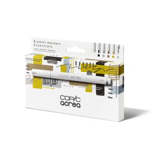 Acrylic Paint Markers : Copic Acrea : Set of 6 : Essentials